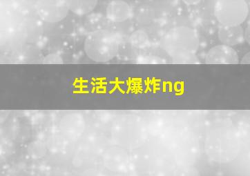 生活大爆炸ng