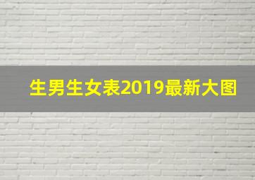 生男生女表2019最新大图