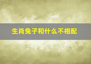 生肖兔子和什么不相配