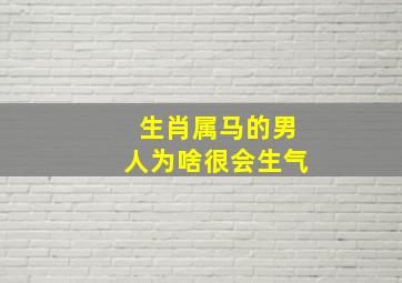 生肖属马的男人为啥很会生气