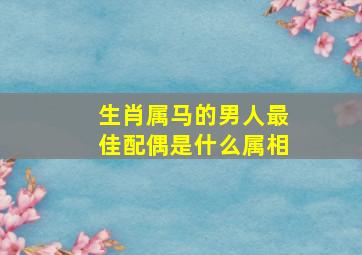 生肖属马的男人最佳配偶是什么属相