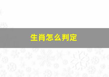 生肖怎么判定