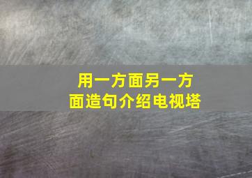 用一方面另一方面造句介绍电视塔