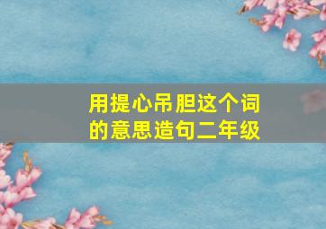 用提心吊胆这个词的意思造句二年级