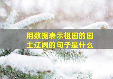 用数据表示祖国的国土辽阔的句子是什么