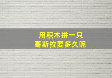 用积木拼一只哥斯拉要多久呢