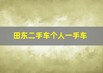 田东二手车个人一手车