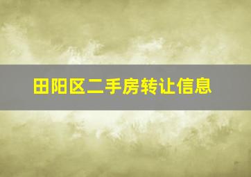 田阳区二手房转让信息