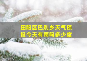 田阳区巴别乡天气预报今天有雨吗多少度