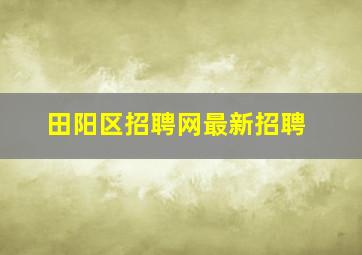 田阳区招聘网最新招聘