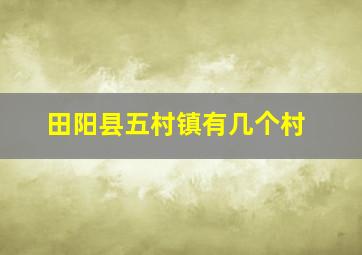 田阳县五村镇有几个村