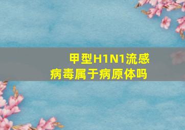 甲型H1N1流感病毒属于病原体吗