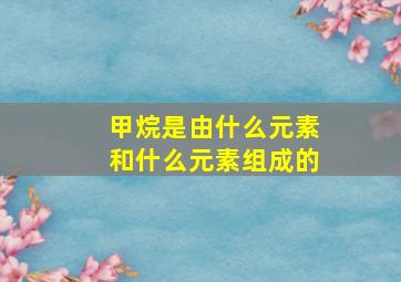 甲烷是由什么元素和什么元素组成的