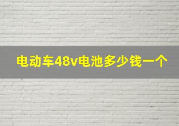 电动车48v电池多少钱一个