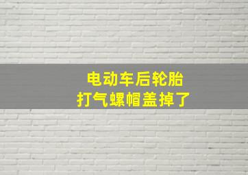 电动车后轮胎打气螺帽盖掉了