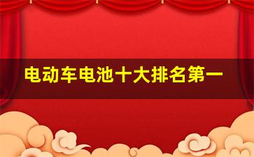 电动车电池十大排名第一