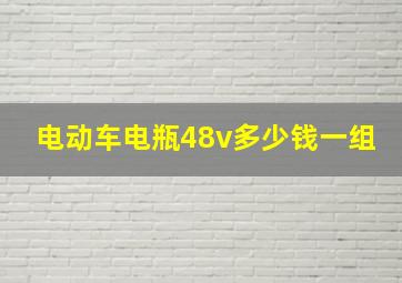 电动车电瓶48v多少钱一组