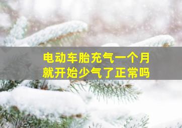 电动车胎充气一个月就开始少气了正常吗