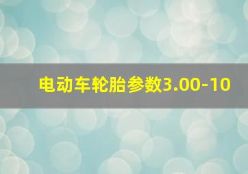 电动车轮胎参数3.00-10