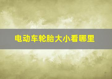 电动车轮胎大小看哪里