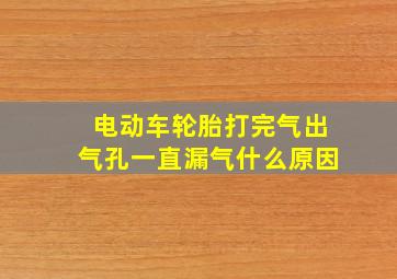 电动车轮胎打完气出气孔一直漏气什么原因