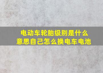 电动车轮胎级别是什么意思自己怎么换电车电池