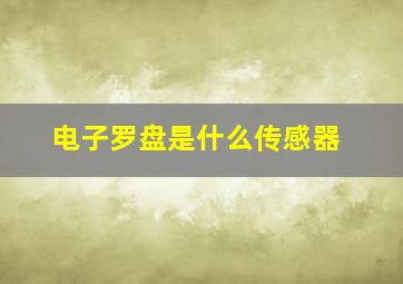 电子罗盘是什么传感器