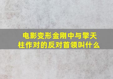 电影变形金刚中与擎天柱作对的反对首领叫什么