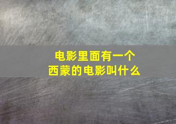 电影里面有一个西蒙的电影叫什么