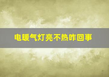 电暖气灯亮不热咋回事