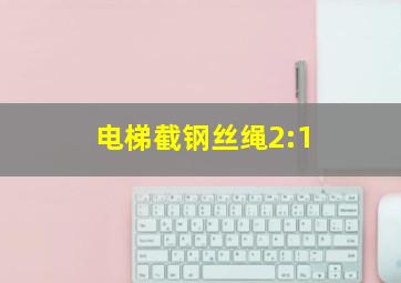 电梯截钢丝绳2:1