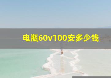 电瓶60v100安多少钱