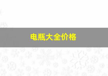 电瓶大全价格