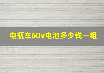 电瓶车60v电池多少钱一组