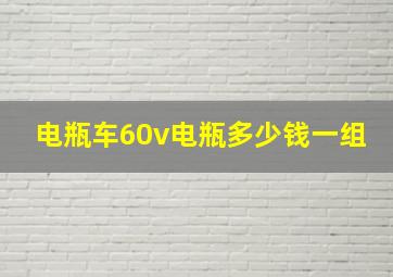 电瓶车60v电瓶多少钱一组