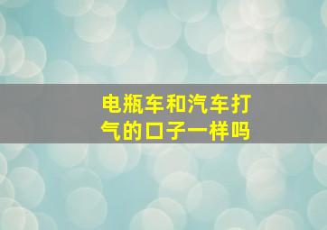 电瓶车和汽车打气的口子一样吗