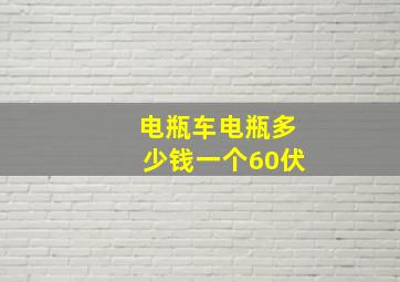 电瓶车电瓶多少钱一个60伏