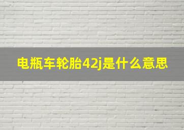 电瓶车轮胎42j是什么意思