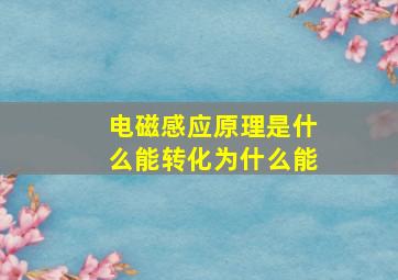 电磁感应原理是什么能转化为什么能