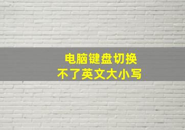 电脑键盘切换不了英文大小写