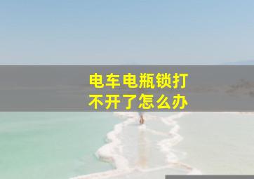 电车电瓶锁打不开了怎么办