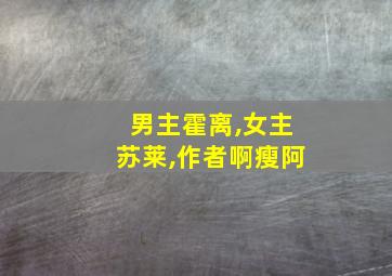 男主霍离,女主苏莱,作者啊瘦阿