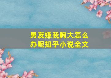 男友嫌我胸大怎么办呢知乎小说全文