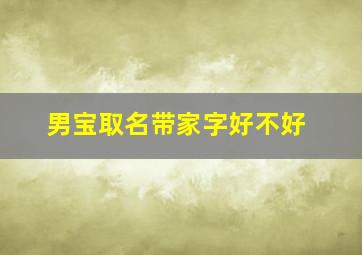 男宝取名带家字好不好