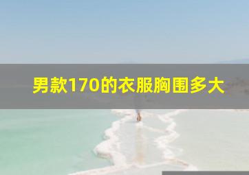 男款170的衣服胸围多大