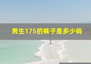 男生175的裤子是多少码