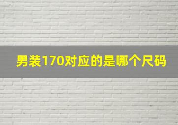 男装170对应的是哪个尺码