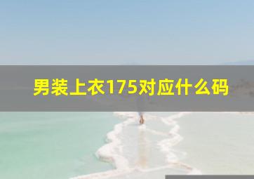 男装上衣175对应什么码