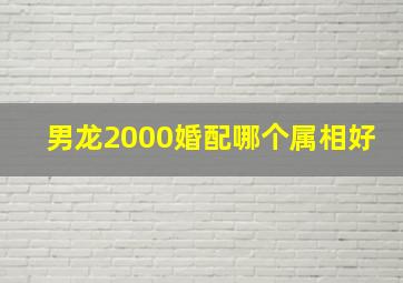 男龙2000婚配哪个属相好