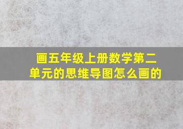 画五年级上册数学第二单元的思维导图怎么画的